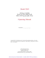 Preview for 4 page of Krohn-Hite 3945 Operating Manual