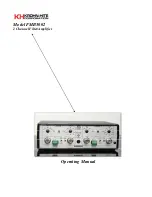 Krohn-Hite FMB3002 Operating Manual preview