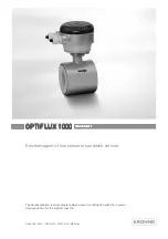 Preview for 1 page of KROHNE OPTIFLUX 1000 Quick Start Manual