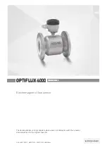 KROHNE OPTIFLUX 4000 Quick Start Manual preview