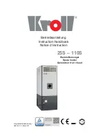 Kroll 110S Instruction Handbook Manual предпросмотр