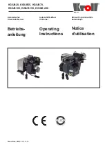 Kroll KG/UB 100 P Series Operating Instructions Manual preview