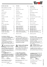 Предварительный просмотр 2 страницы Kroll M100K Instruction Handbook Manual