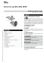 Предварительный просмотр 1 страницы krom schroeder BIO 100 Operating Instructions Manual