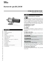 Preview for 1 page of krom schroeder ZIC 165 Operating Instructions Manual