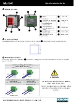 KRON MEDIDORES Mult-K Quick Installation Manual preview