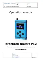 Preview for 1 page of Kronback Tracers P12 Operation Manual