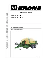 Preview for 1 page of Krone 870 HDP Original Operating Instructions