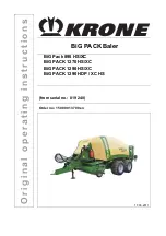 Krone Big Pack 1270 HS Original Operating Instructions preview