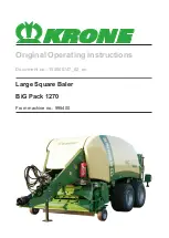 Preview for 1 page of Krone Big Pack 1270 Original Operating Instructions