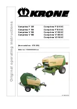 Krone Comprima F 125 Original Operating Instructions предпросмотр