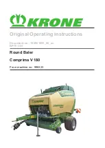 Krone Comprima V 180 Original Operating Instructions предпросмотр