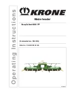 Krone EasyCollect 6000 FP Operating Instructions Manual предпросмотр