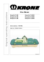 Krone EasyCut F 280 Original Operating Instructions preview