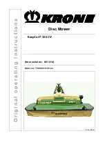 Krone EasyCut F 320 CV Original Operating Instructions предпросмотр