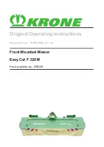 Предварительный просмотр 1 страницы Krone EasyCut F 320 M Original Operating Instructions