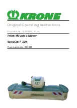 Предварительный просмотр 1 страницы Krone EasyCut F 320 Original Operating Instructions