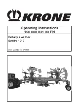 Krone Swadro 1010 Operating Instructions Manual preview