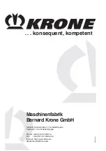 Preview for 74 page of Krone Swadro 1010 Operating Instructions Manual