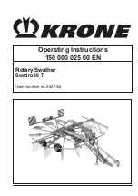 Krone Swadro 46 T Operating Instructions Manual предпросмотр