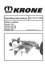 Krone Swadro 700 Operating Instructions Manual preview