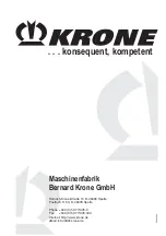 Предварительный просмотр 64 страницы Krone Swadro 700 Operating Instructions Manual