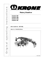 Предварительный просмотр 1 страницы Krone Swadro 807 Original Operating Instructions