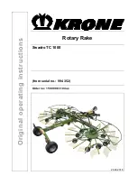 Preview for 1 page of Krone Swadro TC 1000 Operating Instructions Manual