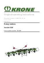 Krone Vendro 680 Operating Instructions Manual предпросмотр