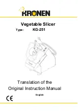 Preview for 1 page of Kronen KG-251 Translation Of The Original Instruction Manual