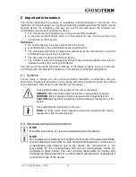 Preview for 5 page of Kronoterm WP2 LF-202S Instructions For Use And Installation