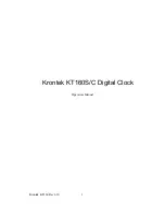 Предварительный просмотр 1 страницы Krontek KT160C Operator'S Manual