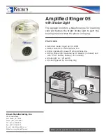 Предварительный просмотр 1 страницы Krown Amplified Ringer 05 Datasheet