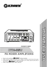 Krown KTA-85U User Manual предпросмотр