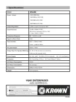 Preview for 8 page of Krown KTA-85U User Manual