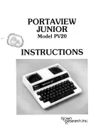 Preview for 1 page of Krown PortaView Junior PV20 Instructions Manual