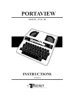 Предварительный просмотр 1 страницы Krown Portaview PV20 Instructions Manual