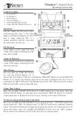 Krown Vibealert Operating Instructions предпросмотр