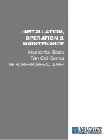 KRUEGER HFH Series Installation, Operation & Maintenance Instructions предпросмотр