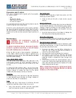 Предварительный просмотр 3 страницы KRUEGER HFH Series Installation, Operation & Maintenance Instructions
