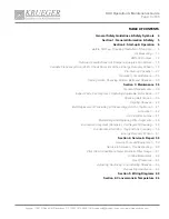 Предварительный просмотр 3 страницы KRUEGER KAH Operation & Maintenance Manual