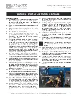 Preview for 25 page of KRUEGER KAH Operation & Maintenance Manual