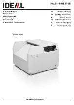 KRUG+PRIESTER IDEAL 8590 Operating Instructions Manual preview