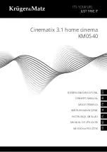 Krüger & Matz Cinematix 3.1 Owner'S Manual preview