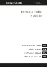 Krüger & Matz KM 819 User Manual предпросмотр