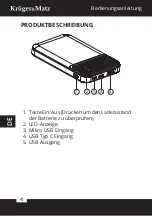 Предварительный просмотр 4 страницы Krüger & Matz KM0902 Owner'S Manual