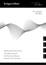 Krüger & Matz KM2004 Owner'S Manual preview