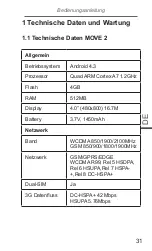 Preview for 31 page of Krüger & Matz MOVE 2 KM0411 Owner'S Manual