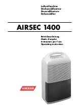 Kruger AIRSEC 1400 Operating Instruction предпросмотр