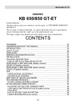 Preview for 31 page of Kruger KB650 ET Use And Maintenance Manual